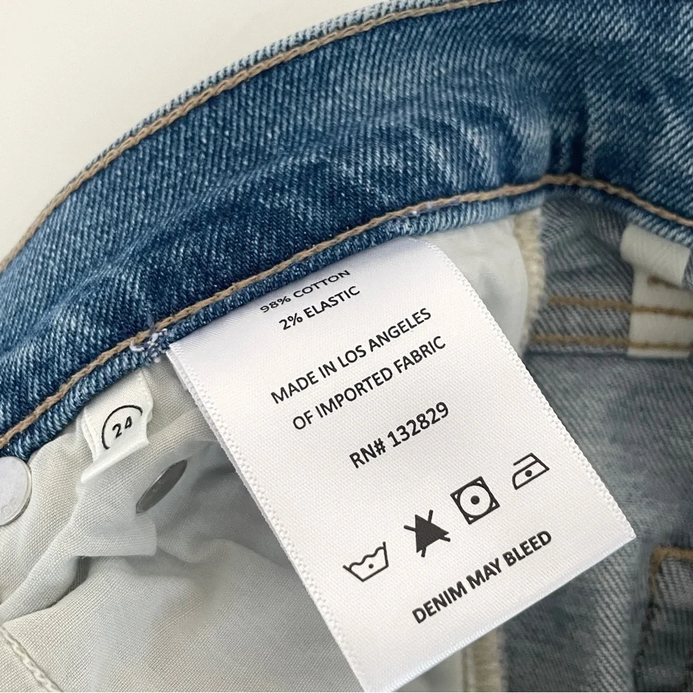 Grlfrnd The Piper Super High Rise Stretch Slim Crop in La Jolla - Picture 9 of 13